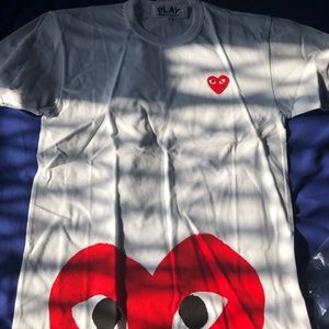COMME DES GARCONS PLAY EDGE HEART T-SHIRT